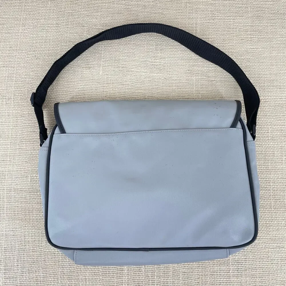 Sport Tek‎ Nylon Crossbody Messenger Transit Bag Vintage 90's y2k, Gray Black